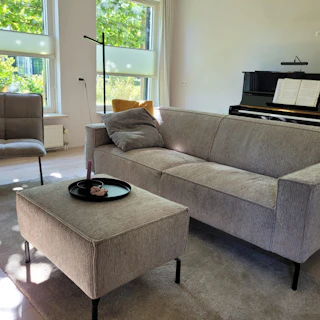 Fauteuil Joran en Bank en hocker Kansas rib