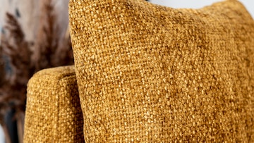 Fauteuil Ruby chenille stof okergeel 5