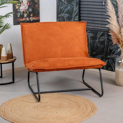 Fauteuil paris cognac microvezel 4