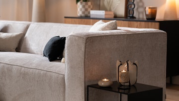 Memphis Hoekbank Links Chenille Wit Beige 15