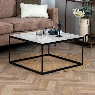 Salontafel Rico Marmer wit 70x70cm2