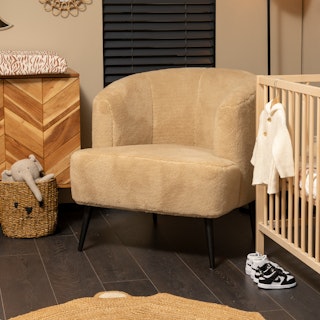 Stoel babykamer billy teddy taupe 3