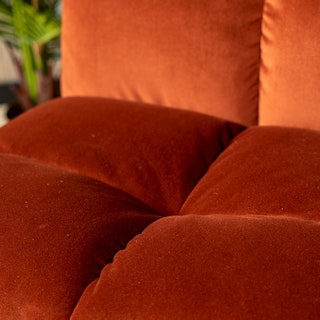 Velvet fauteuil malaga koper 4