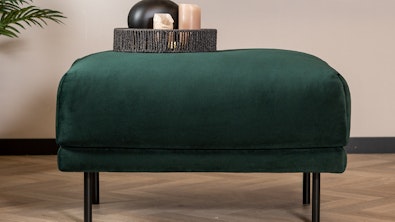 Velvet hocker Denver groen salvador 1
