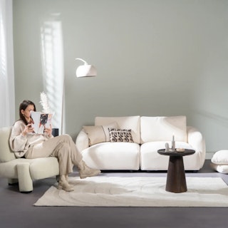 Bronx71 3 zitsbank isa chenille off white 1