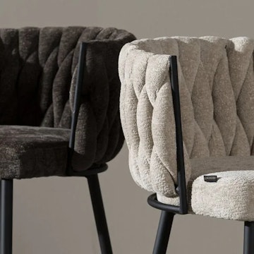 Bronx71 barkruk river chenille beige 75cm