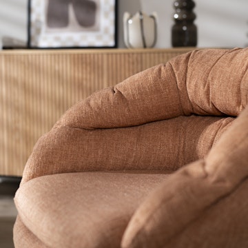 Bronx71 draaifauteuil porto linnen koper