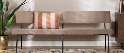 Bronx71 esszimmerbank samt espen taupe 190 cm