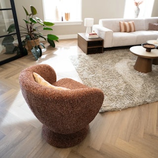 Bronx71 fauteuil lenn draaibaar chenille koper