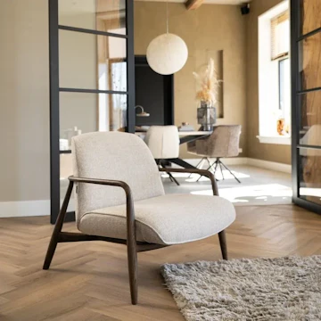 Bronx71 fauteuil scandinave vidar lin taupe