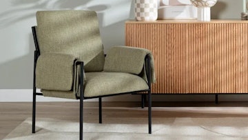 Bronx71 fauteuil urban linnen olijfgroen