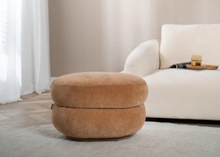 Bronx71 hocker mia ovaal chenille terracotta 2