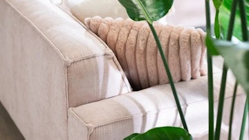 Bronx71 hoekbank kansas stof gemeleerd roze rechts