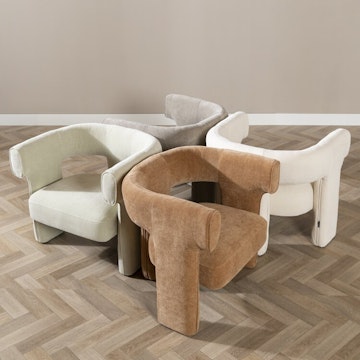 Bronx71 scandinavische fauteuil bibi chenille mint