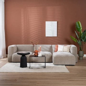 Bronx71 scandinavische hoekbank karla taupe rechts