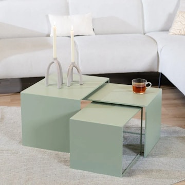 Bronx71 table dappoint en metal gianni vert clair
