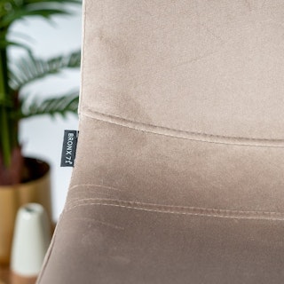 Bronx71 velvet barkruk mikky taupe 65 78 cm