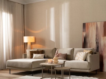 Bronx71 velvet hoekbank denver beige links