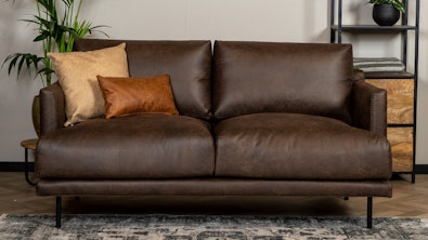 Industriele 25 zitsbank denver eco leer bruin 2