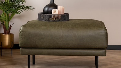 Industriele hocker denver olijfgroen essenza 1